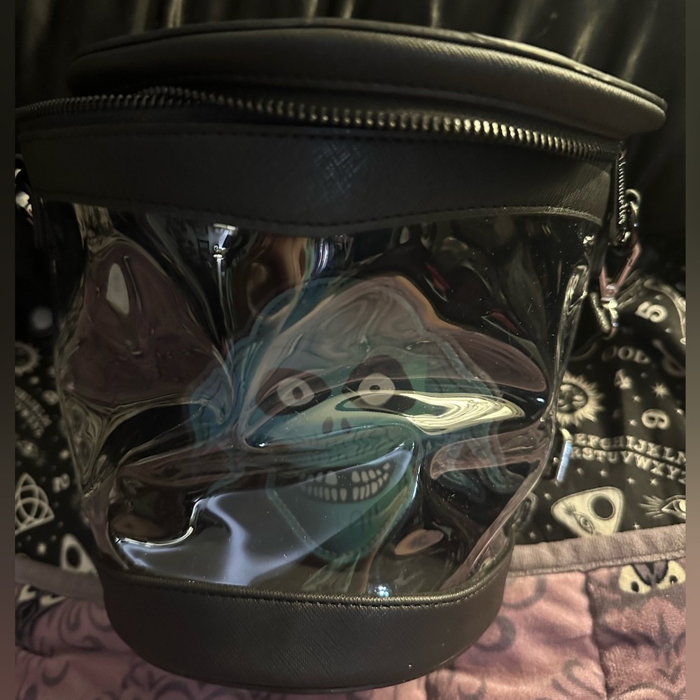 Haunted Mansion Clear Hatbox Ghost Loungefly Purse Disney Crossbody - Picture 5 of 7